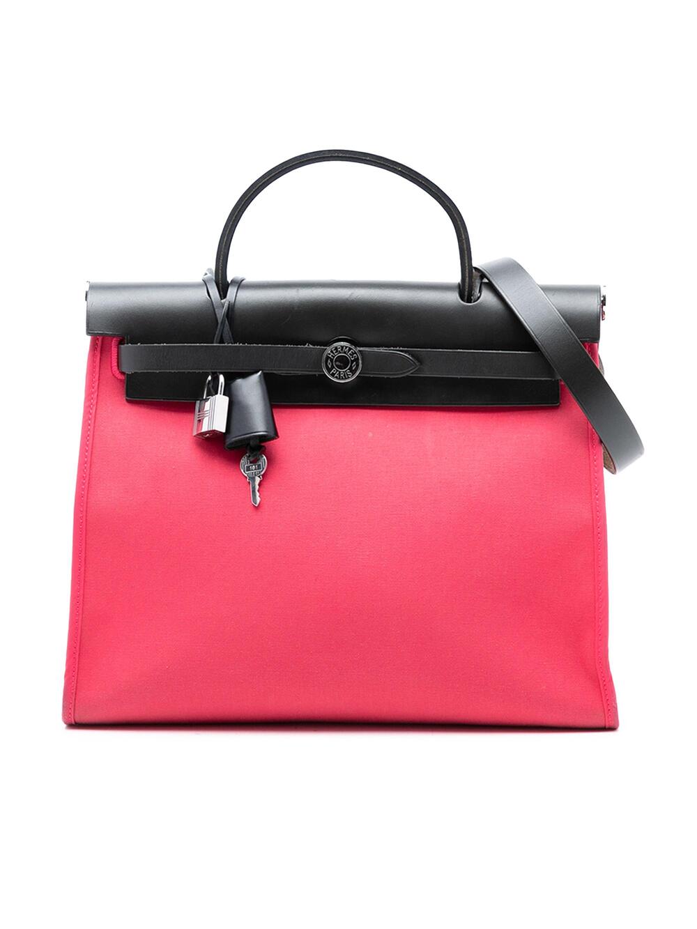 Hermes Herbag Zip Leather And Toile 31 #297929H19B